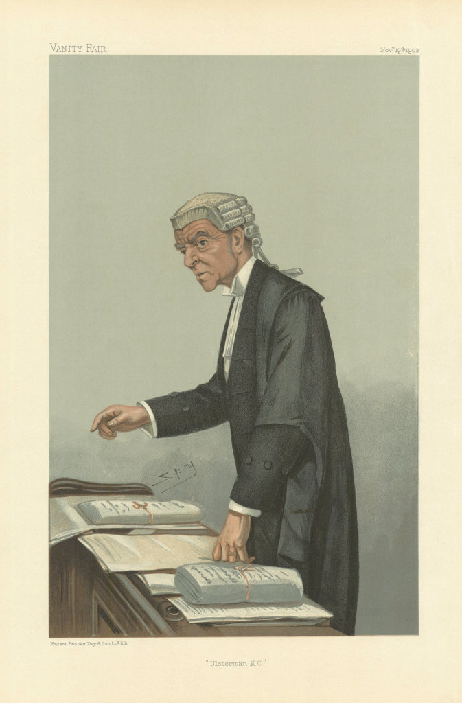 VANITY FAIR SPY CARTOON Robert Alfred McCall 'Ulsterman KC'. Lawyer Ireland 1903