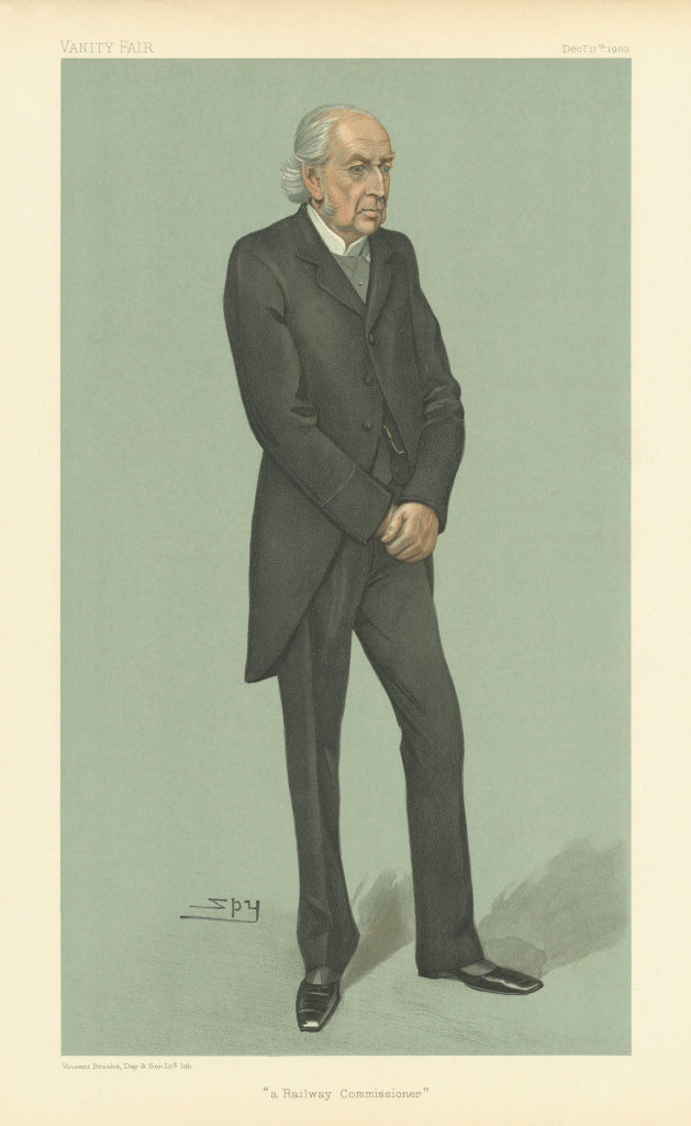 VANITY FAIR SPY CARTOON Sir Frederick Peel 'a Railway Commissioner' 1903 print