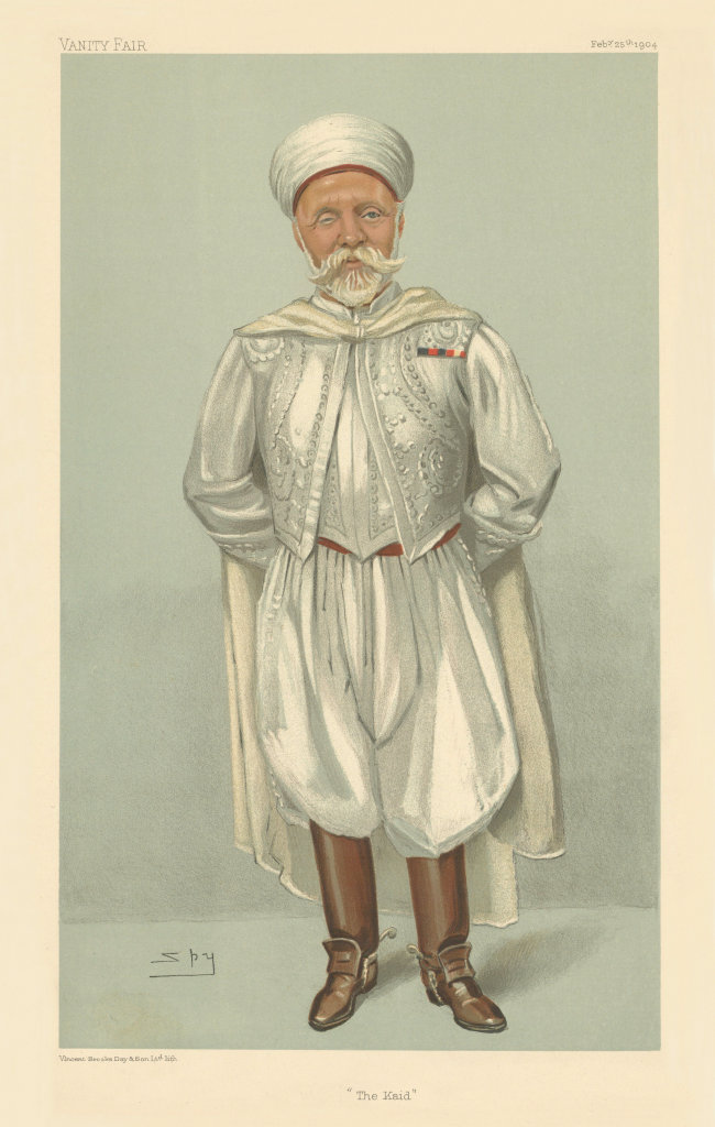 Associate Product VANITY FAIR SPY CARTOON Gen Sir Harry Aubrey de Vere Maclean 'The Kaid' 1904