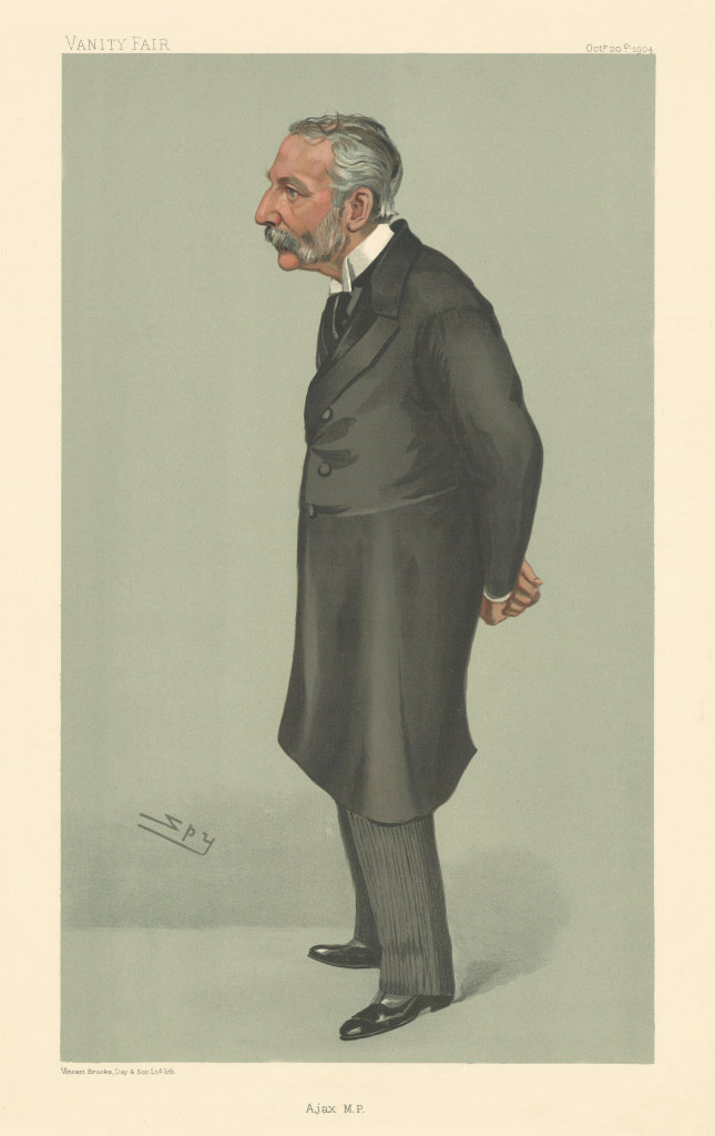 VANITY FAIR SPY CARTOON Sir Richard Claverhouse Jebb 'Ajax MP' Cambridge 1904
