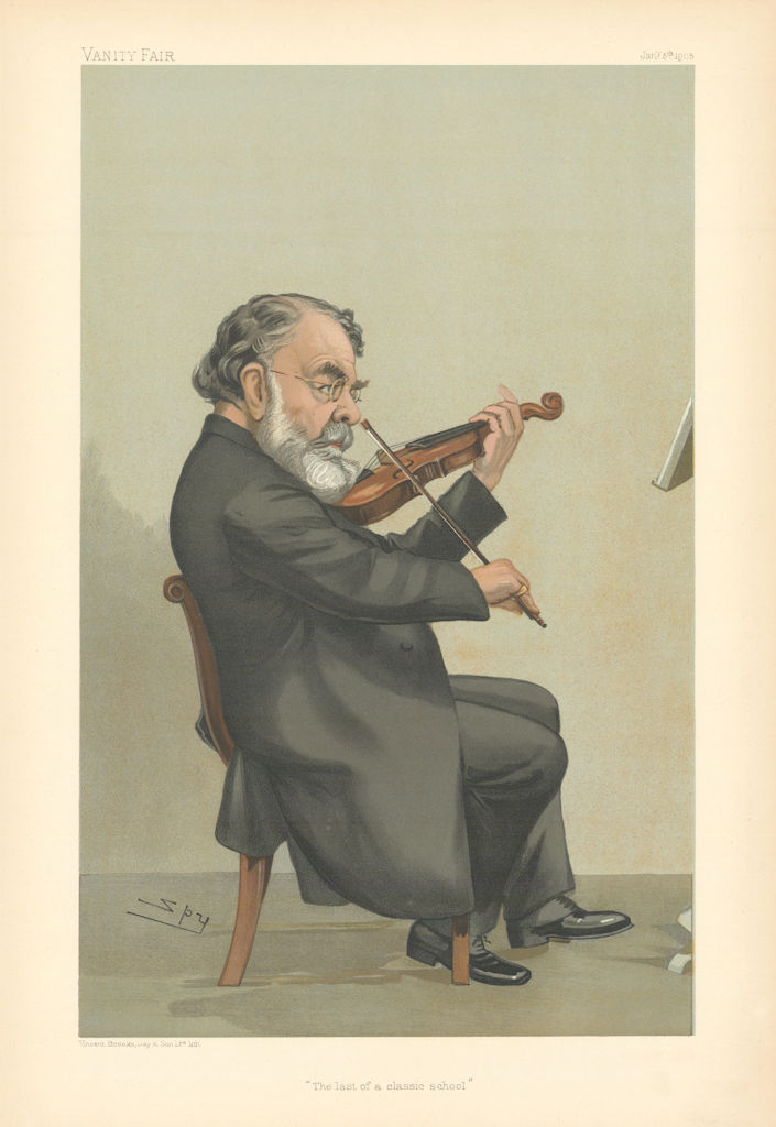 VANITY FAIR SPY CARTOON Joseph Joachim 'The last of the classical school' 1905
