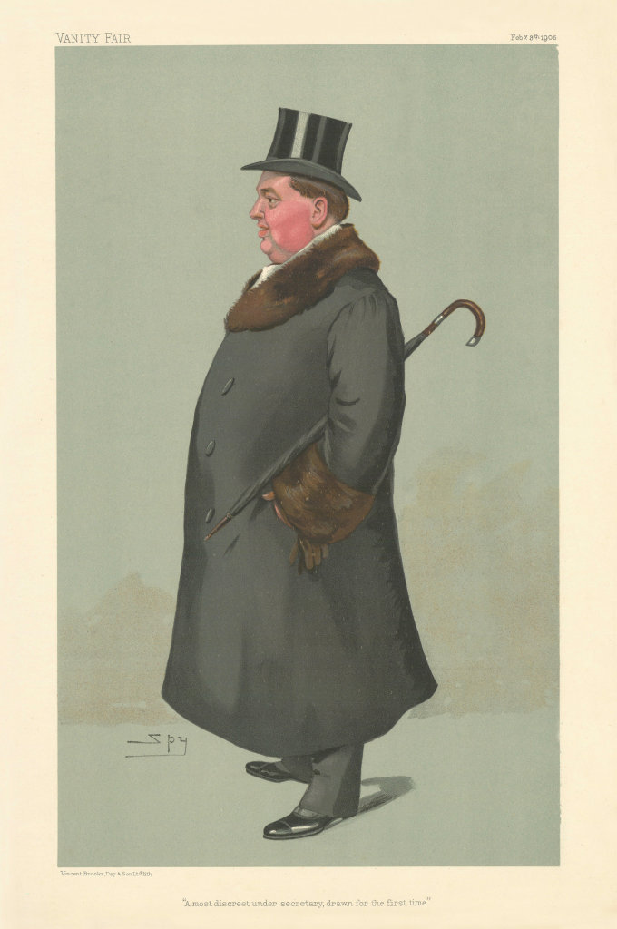 VANITY FAIR SPY CARTOON Lord Donoughmore 'A most discreet under secretary' 1905