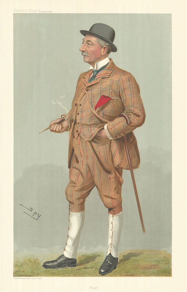VANITY FAIR SPY CARTOON Sir 'Peter' Carlaw Walker. Cheshire 1905 old print