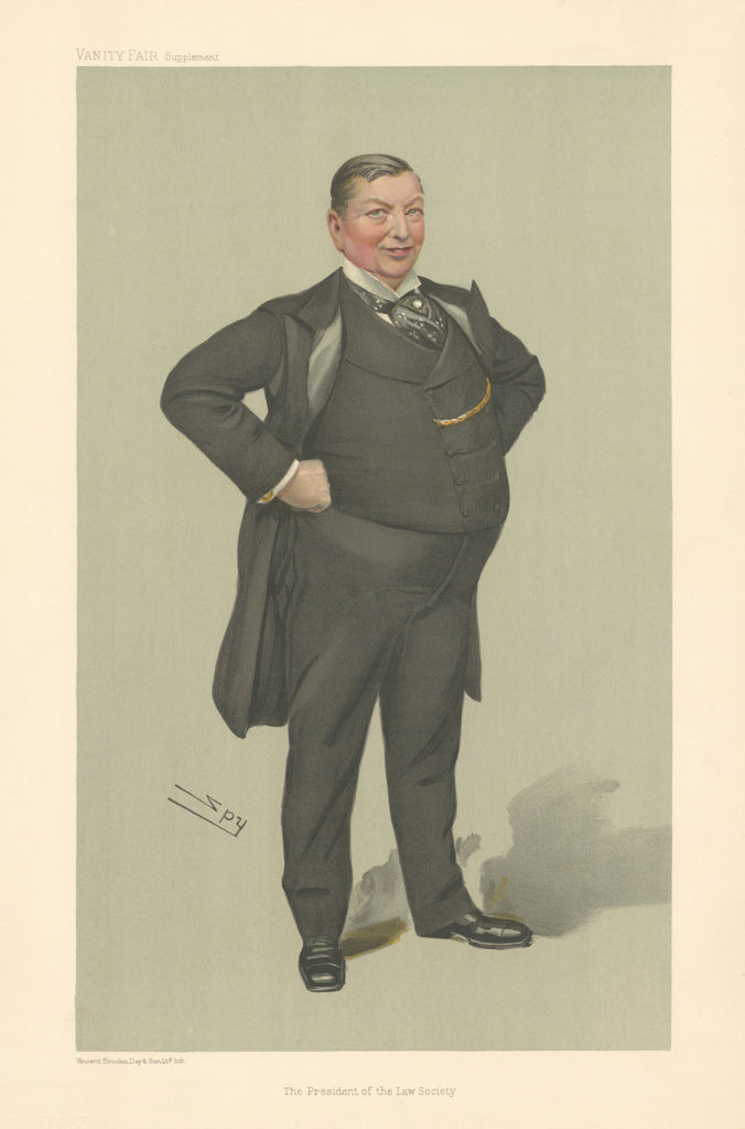 VANITY FAIR SPY CARTOON Thomas Rawle 'The President of the Law Society' 1905