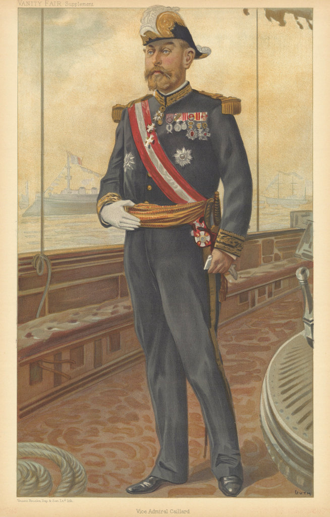 Associate Product VANITY FAIR SPY CARTOON 'Vice-Admiral Caillard'. Naval. Military. GUTH 1905