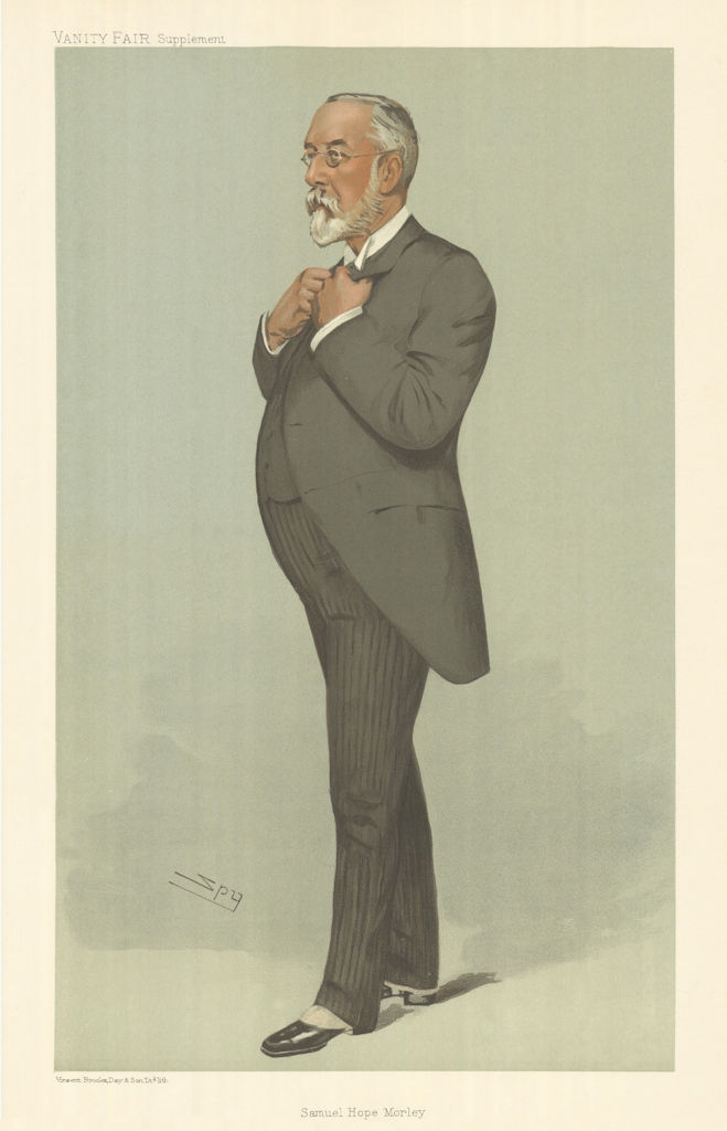 VANITY FAIR SPY CARTOON Samuel Hope Morley. Bank of England Governor 1905