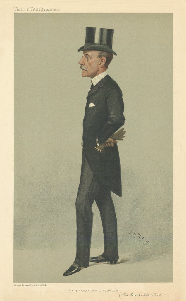 VANITY FAIR SPY CARTOON Alexander Hood 'The Princess's Private Secretary' 1905