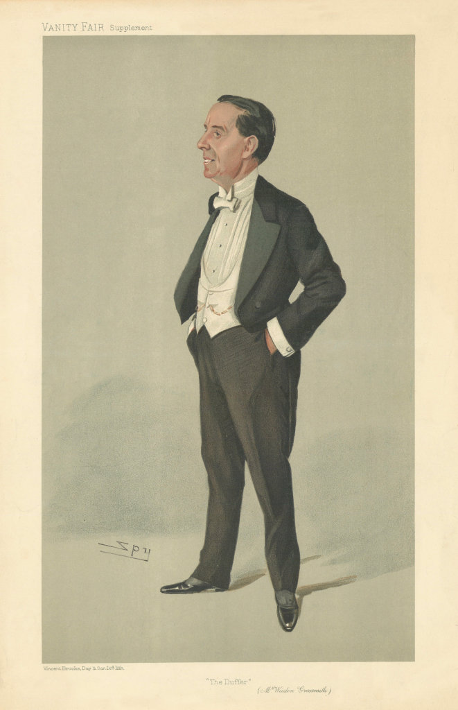 VANITY FAIR SPY CARTOON Walter Weedon Grossmith 'The Duffer' Actor Author 1905