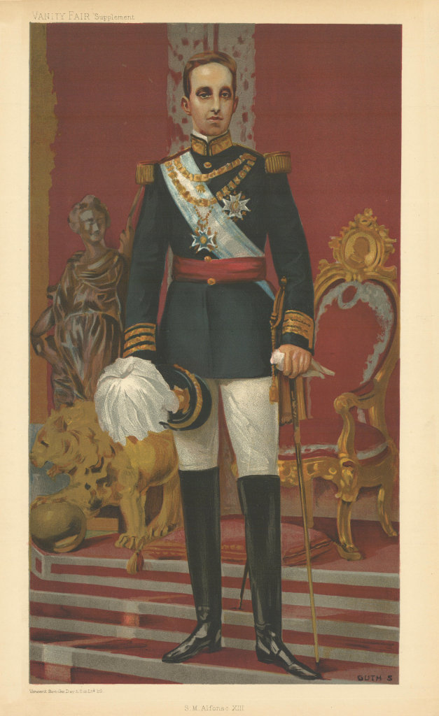 VANITY FAIR SPY CARTOON HM Alfonso XIII of Spain. King of Spain. By GUTH 1906