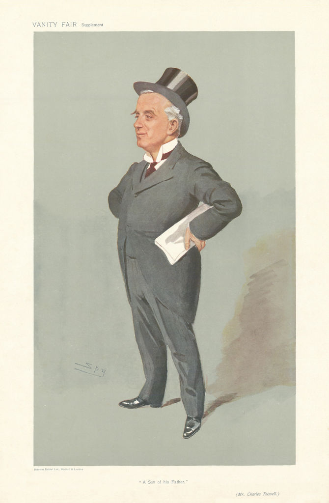 VANITY FAIR SPY CARTOON Charles Russell 'A Son of his Father' Law 1907 print