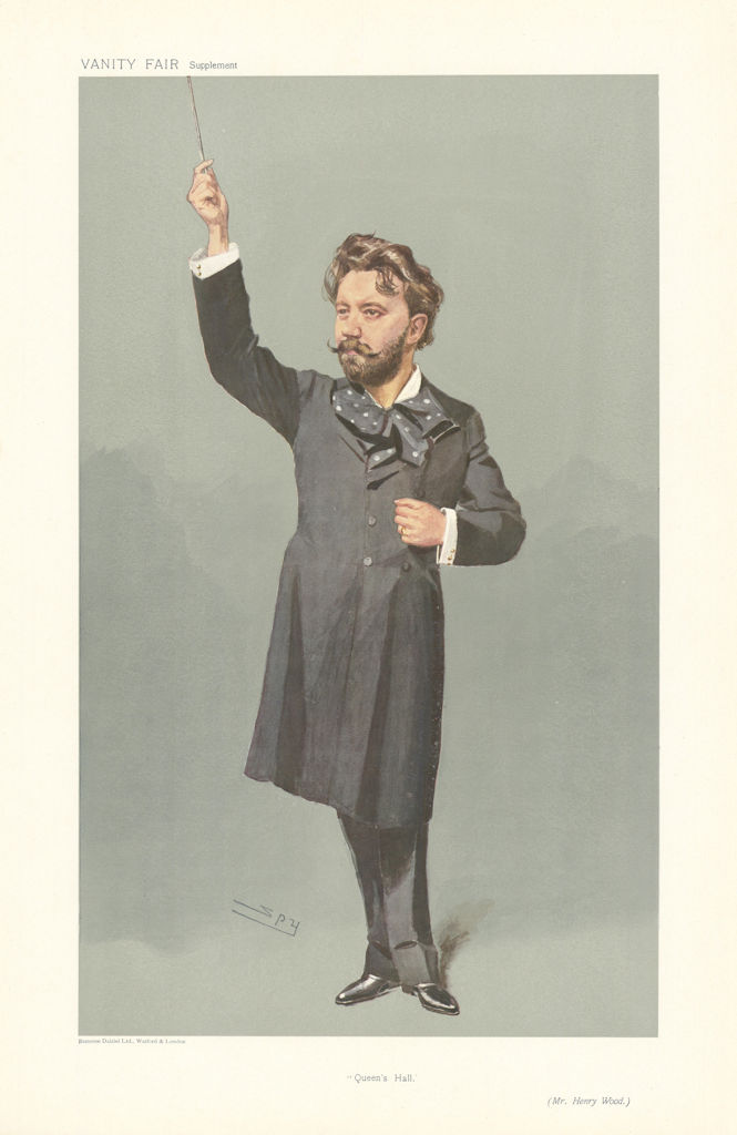 Associate Product VANITY FAIR SPY CARTOON Henry Joseph Wood 'Queen's Hall' Music conductor 1907