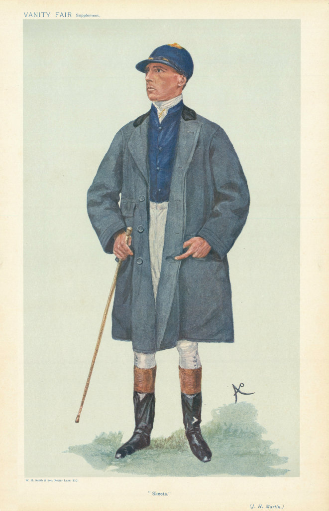 VANITY FAIR SPY CARTOON John Henry Martin 'Skeets' Jockey. By Ao 1907 print