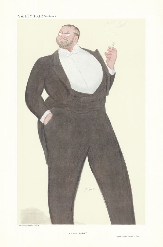 Associate Product VANITY FAIR SPY CARTOON John Singer Sargent 'A Great Realist'. Artist 1909