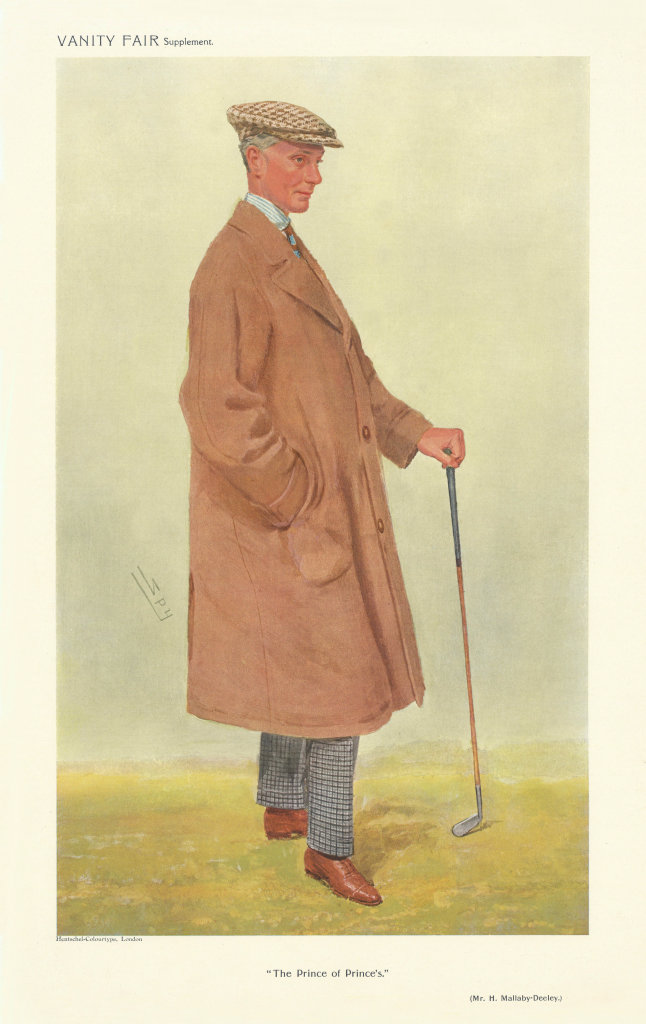 VANITY FAIR SPY CARTOON Harry Mallaby-Deeley 'The Prince of Prince's' Golf 1909