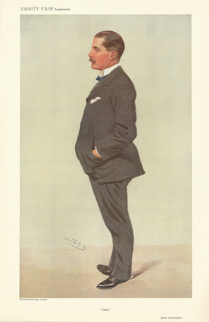 VANITY FAIR SPY CARTOON James Burns, Baron Inverclyde 'Jim' Cunard shipping 1909