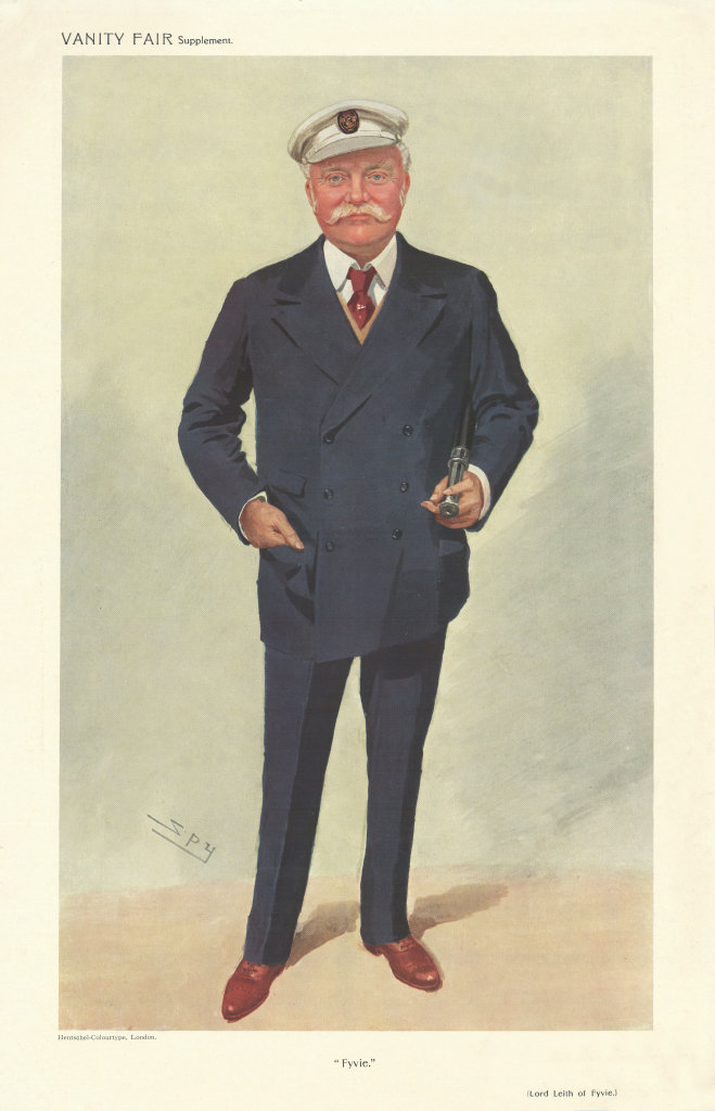 VANITY FAIR SPY CARTOON Alexander Forbes-Leith, Baron Leith of 'Fyvie' 1909