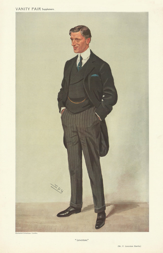 VANITY FAIR SPY CARTOON Frederick Leverton Harris 'MP for Stepney' 1909 print