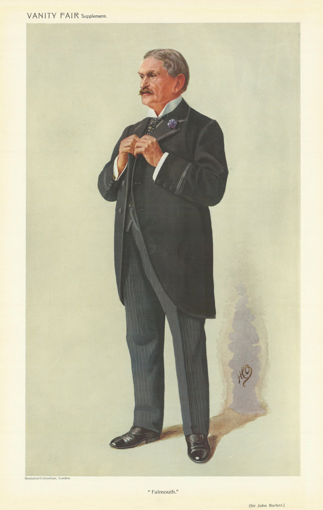 VANITY FAIR SPY CARTOON Sir John Barker 'Falmouth' MP. Department store 1910