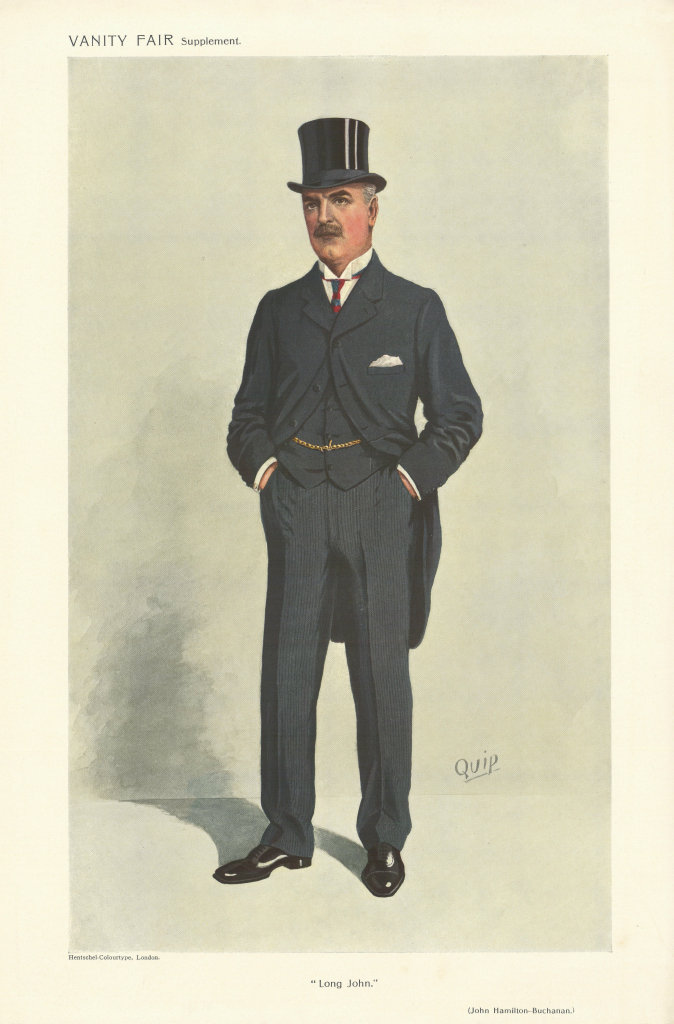 VANITY FAIR SPY CARTOON 'Long John' Hamilton-Buchanan. Scotland. By Quip 1910
