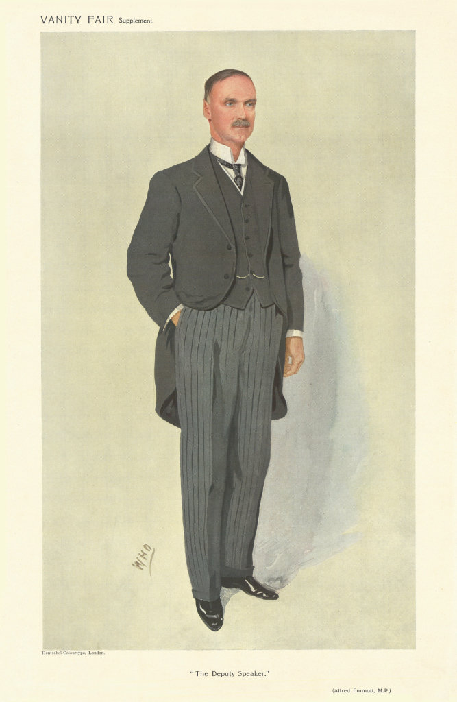 VANITY FAIR SPY CARTOON Alfred Emmott 'The Deputy Speaker' Lancashire. WHO 1910