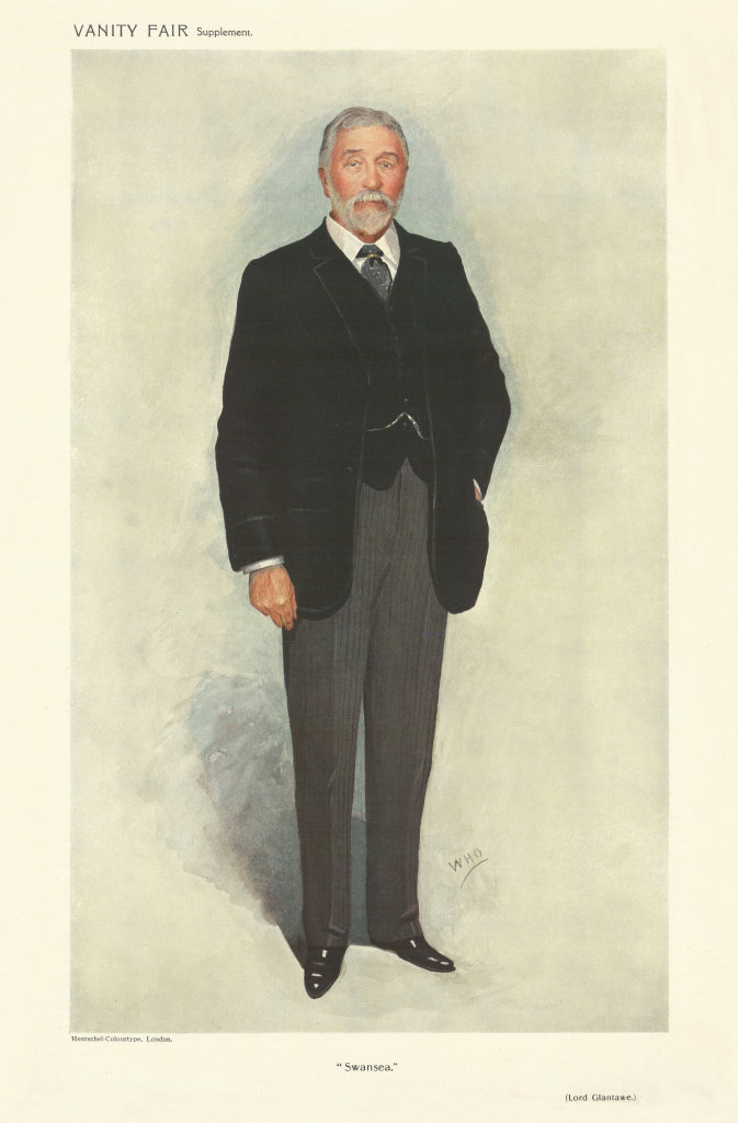VANITY FAIR SPY CARTOON John Jones Jenkins, Baron Glantawe 'Swansea' 1910