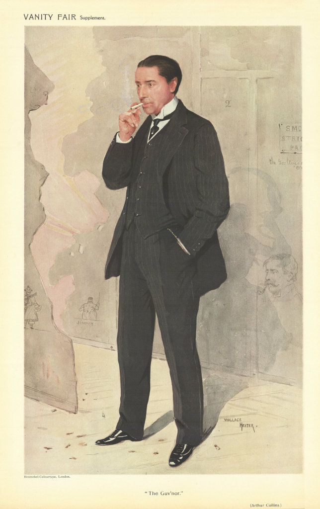 VANITY FAIR SPY CARTOON Arthur Collins 'The Guv'nor'. Theatre Playwright 1910