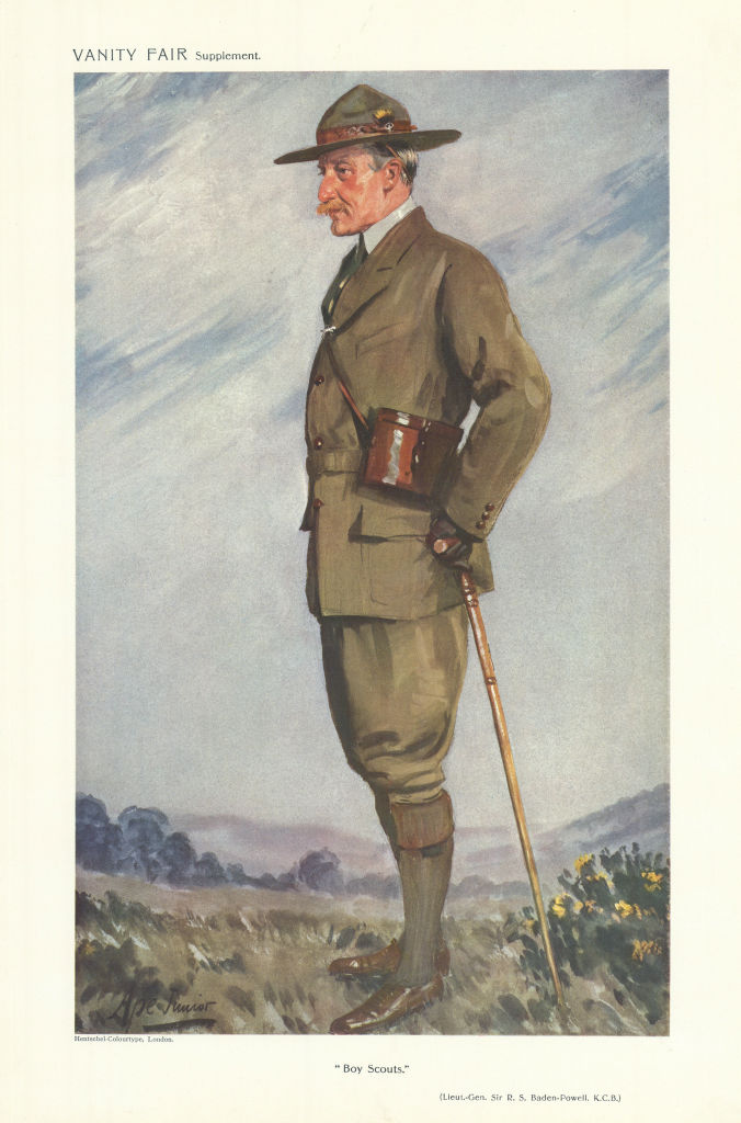 Associate Product VANITY FAIR SPY CARTOON Lt-Gen Sir Robert Baden-Powell 'Boy Scouts'. Ape Jr 1911