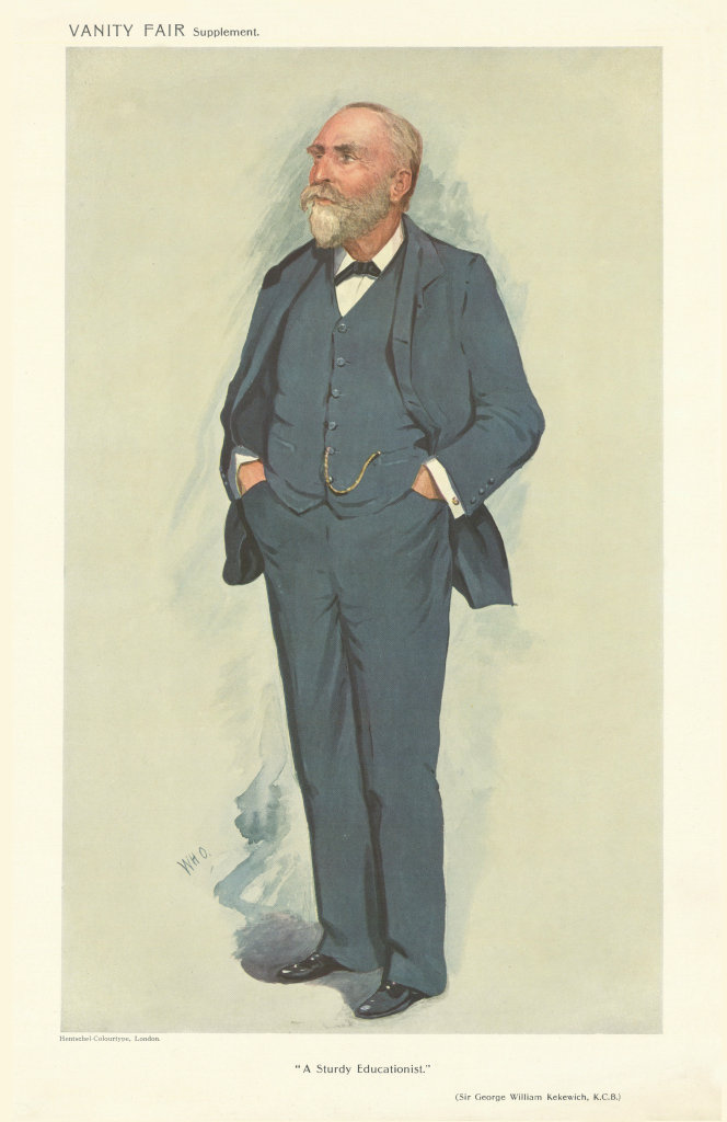 VANITY FAIR SPY CARTOON Sir George William Kekewich 'A Sturdy Educationist' 1911