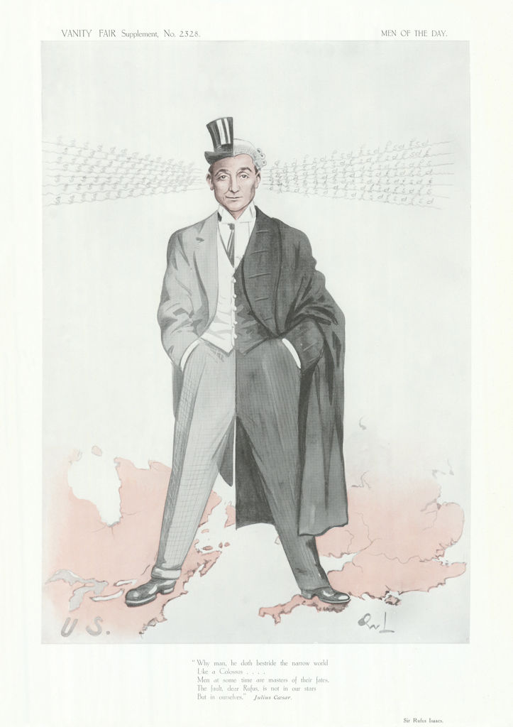 Associate Product VANITY FAIR SPY CARTOON Rufus Isaacs 'Why Man, He doth bestride the…' 1913