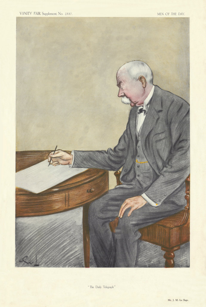 VANITY FAIR SPY CARTOON John Merry LeSage 'The Daily Telegraph' By OWL 1913