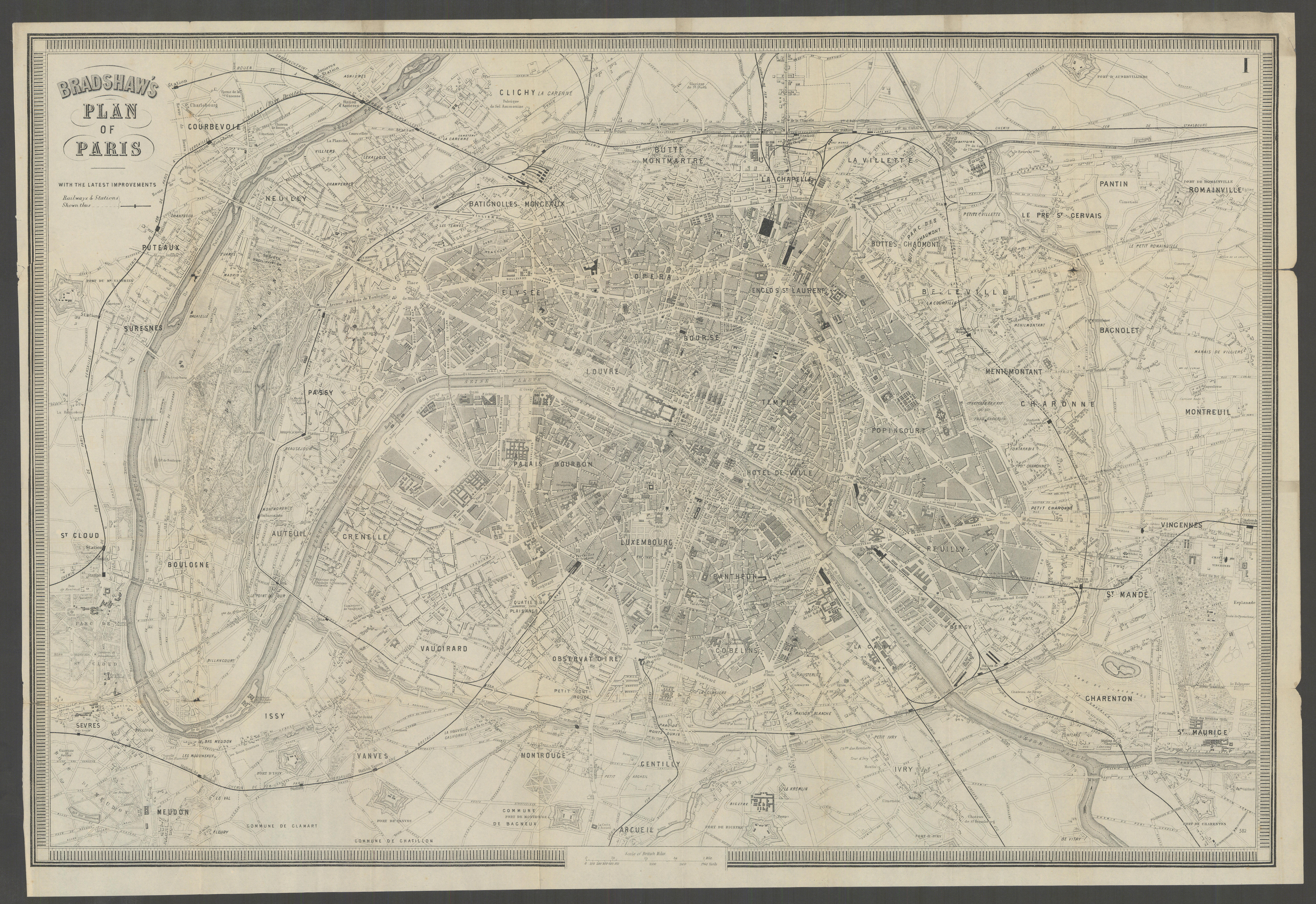 Associate Product PARIS. Paris. Town city plan 1882 old antique vintage map chart