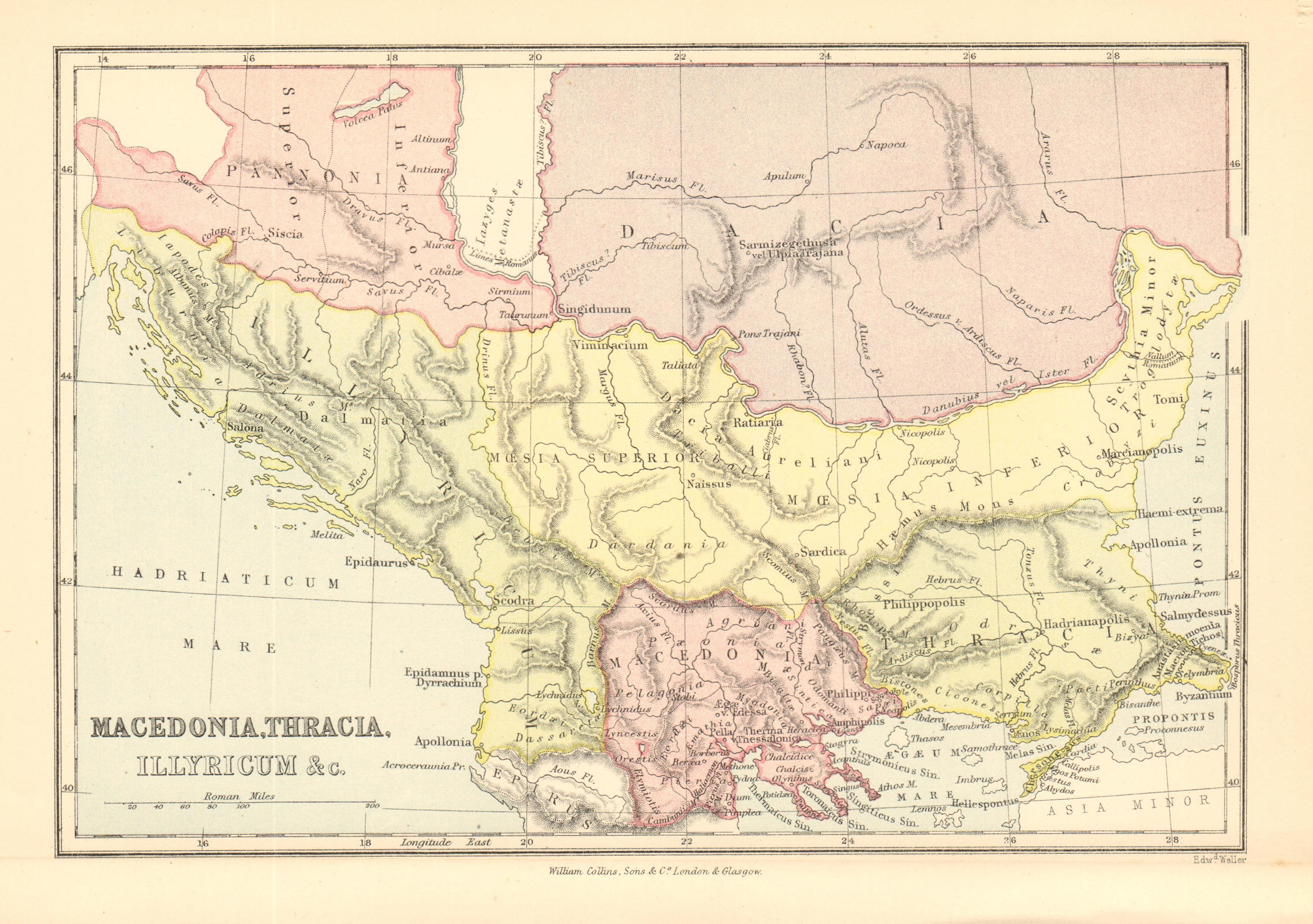 Associate Product ANCIENT GREECE NORTH. 'Macedonia, Thracia, Illyricum &c.'. BARTHOLOMEW 1876 map