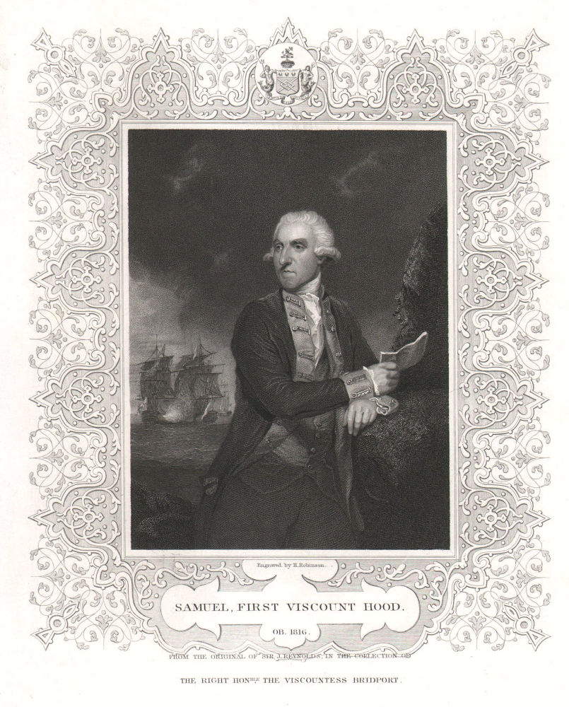 Associate Product BRITISH HISTORY. Samuel, Viscount Hood. American Revolutionary War. TALLIS 1849