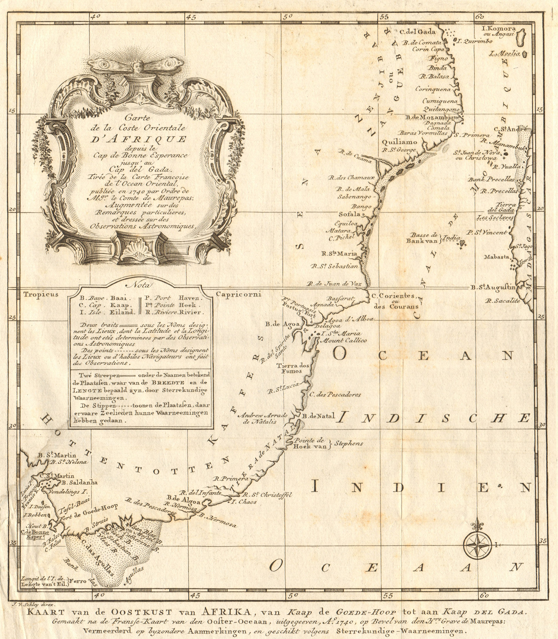 Associate Product 'Coste Orientale d’Afrique'. South Africa Mozambique BELLIN/SCHLEY 1747 map