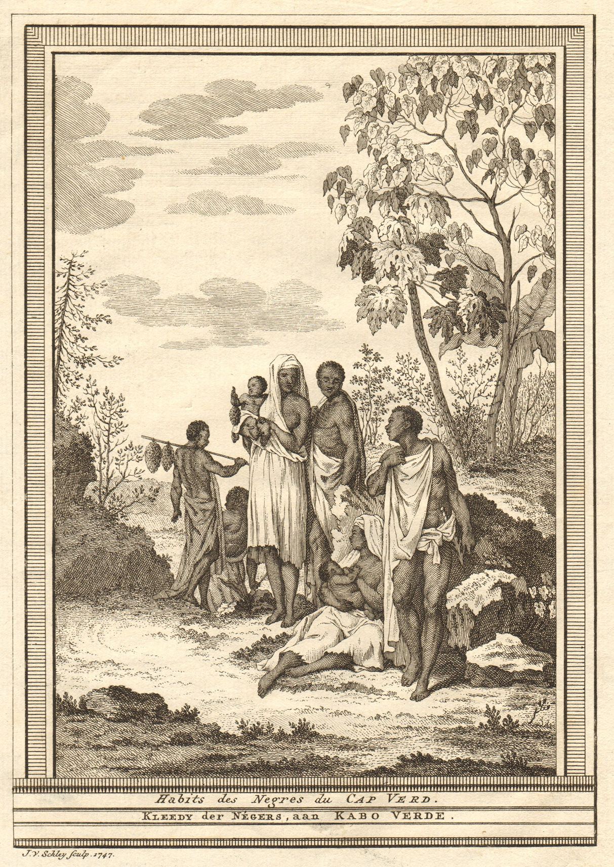 Associate Product 'Habits des Négres du Cap-Verd'. Cap-Vert, Dakar, Senegal. Dress. SCHLEY 1747