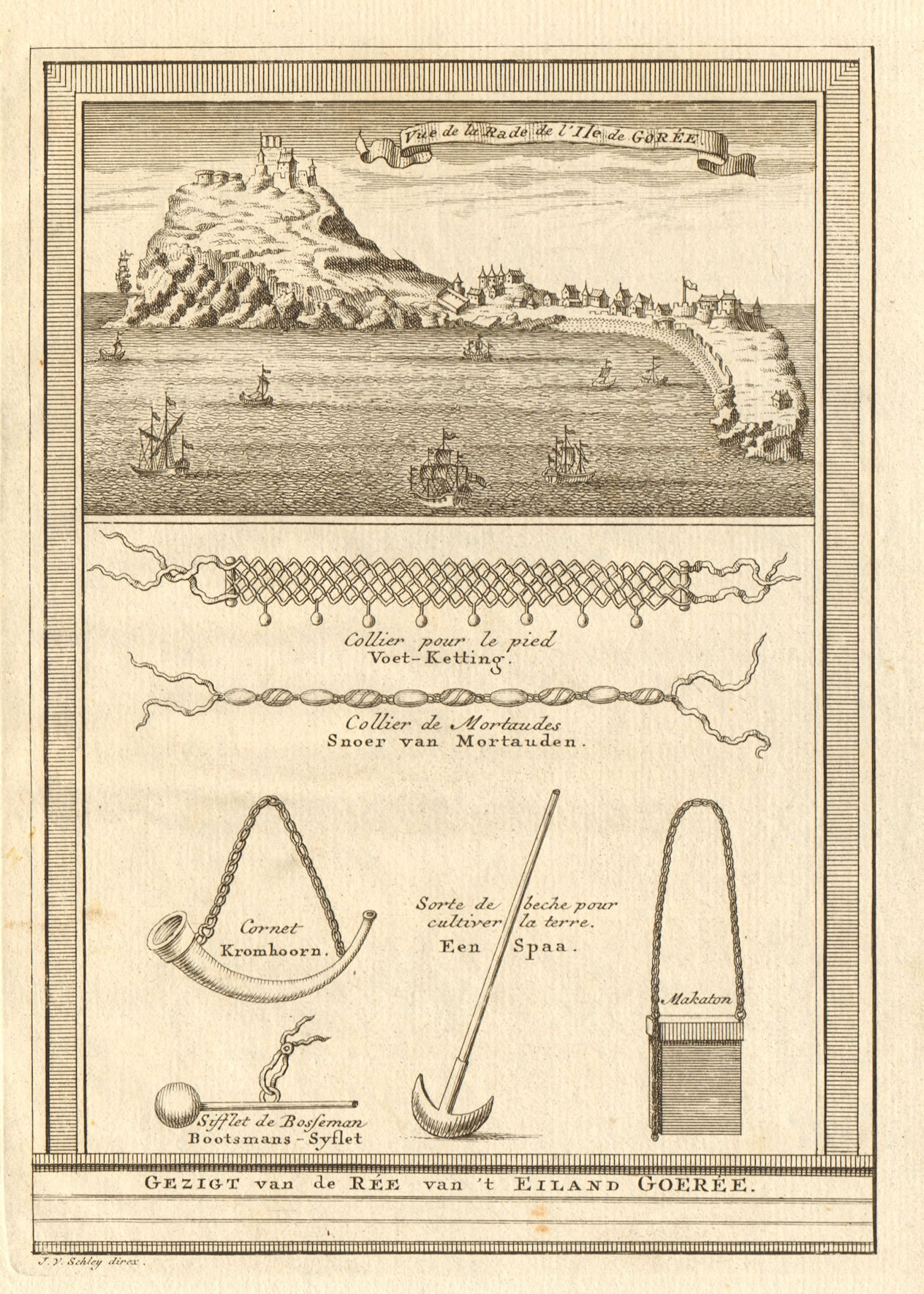 Associate Product 'La Rade de l’lsle de Gorée'. Île de Goree Dakar Senegal. Necklaces. SCHLEY 1747