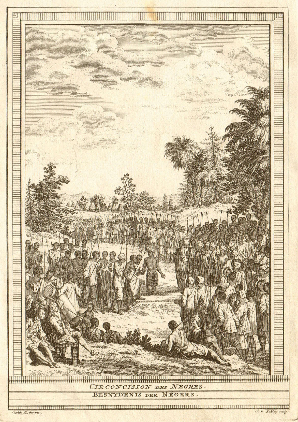 'Circoncision des Négres'. Negro circumcision near St Louis Senegal. SCHLEY 1747