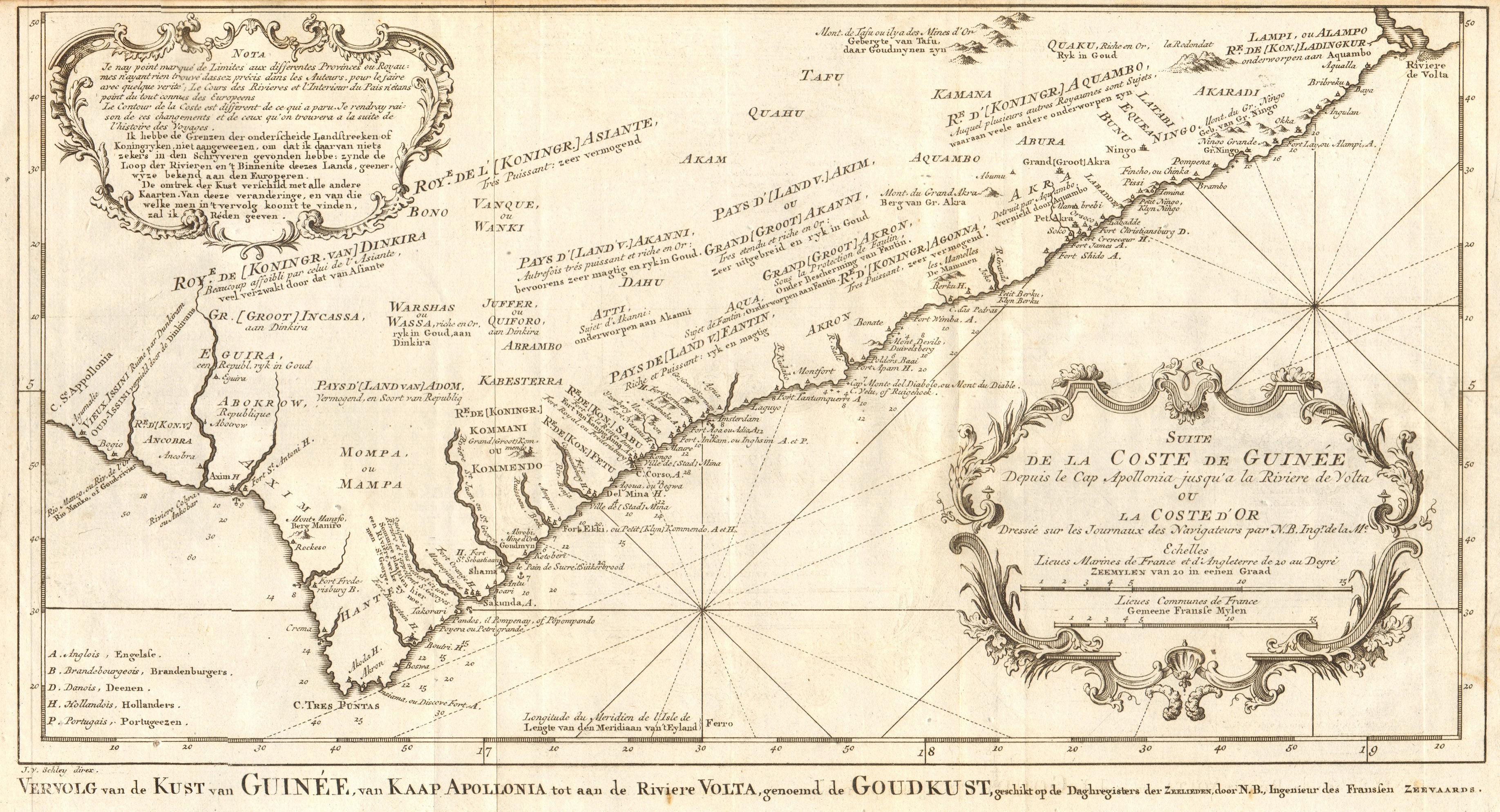 Associate Product 'Suite de la Coste de Guinée…' Ghana coast. Volta delta. BELLIN/SCHLEY 1748 map