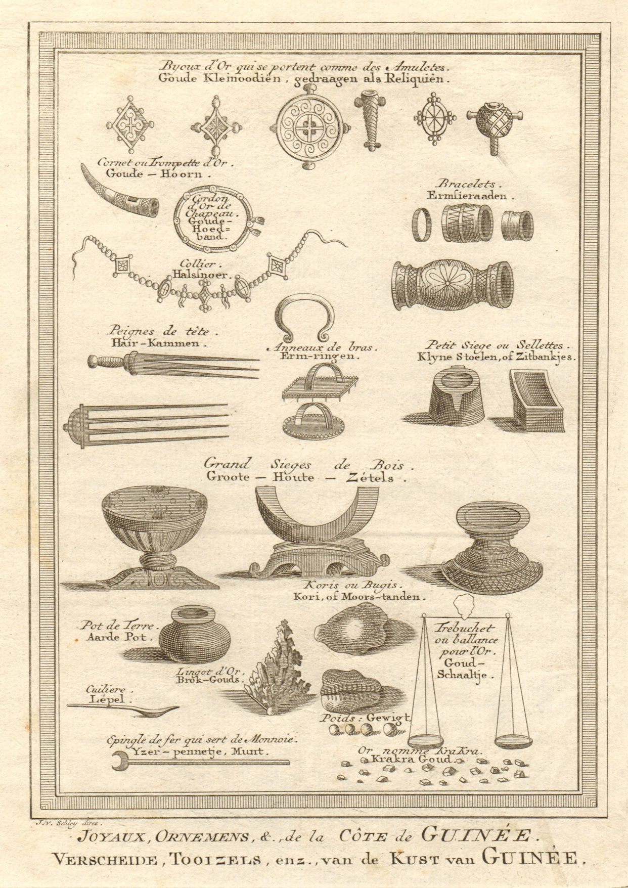 Associate Product 'Joyaux, ornemens de la côte de Guinée' West Africa jewels ornaments SCHLEY 1748