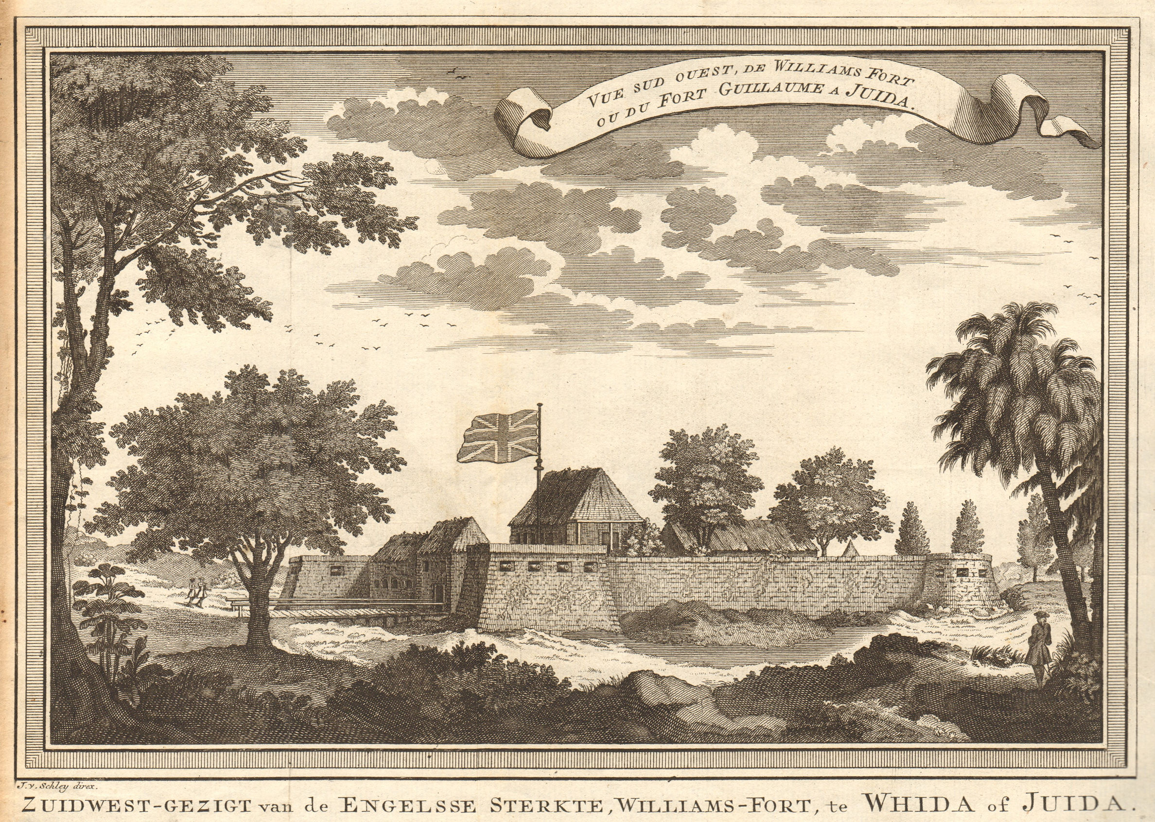 Williams Fort ou… Fort Guillaume à Juida. Fort Williams Ouidah Benin SCHLEY 1748