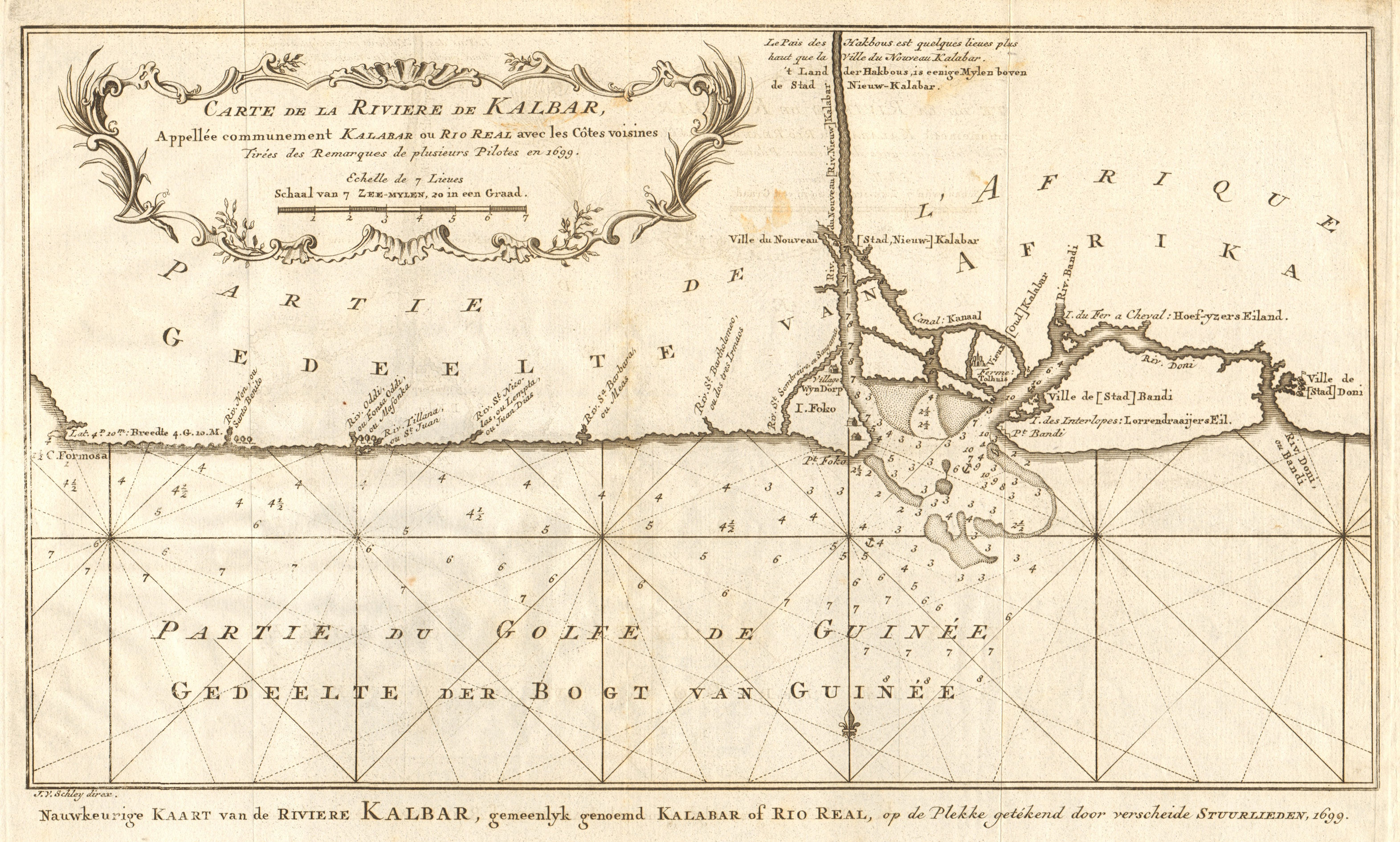 Associate Product 'Carte de la Rivière de Kalbar…'. Calabar River, Nigeria. BELLIN/SCHLEY 1748 map