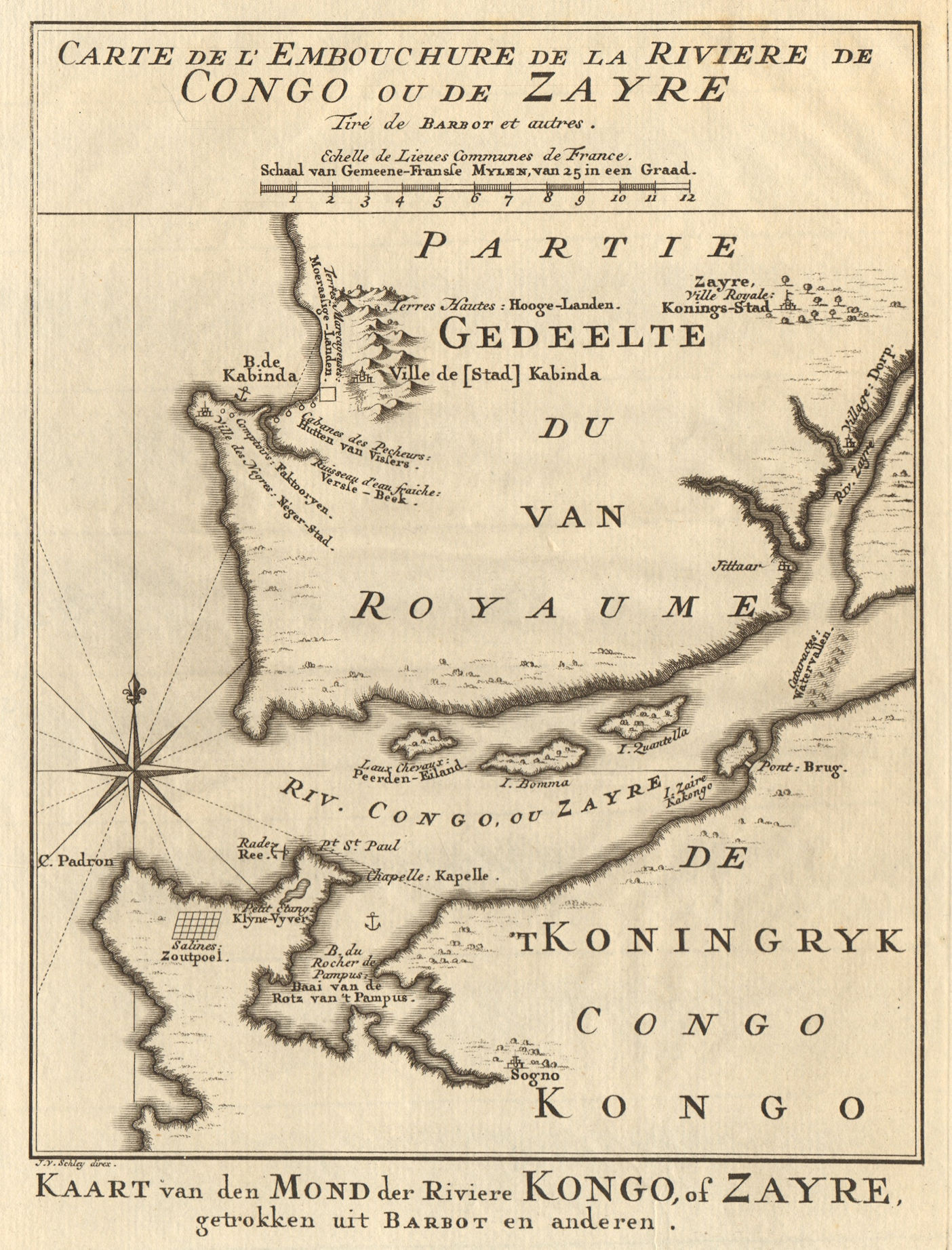 Associate Product Carte de L'Embouchure de la Rivière de Congo ou de Zayre. BELLIN/SCHLEY 1748 map