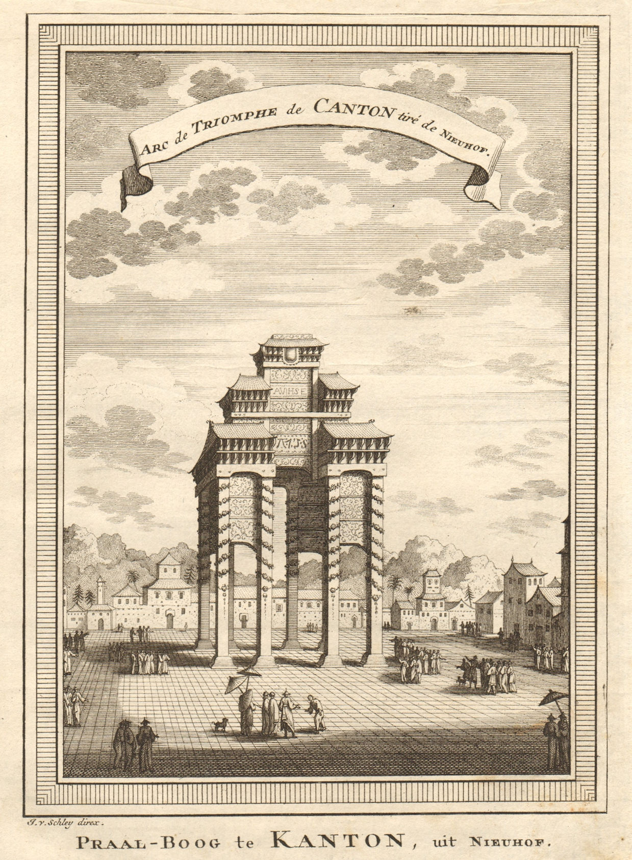 'Arc de Triomphe de Canton'. A Triumphal Arch At Guangzhou, China. SCHLEY 1749