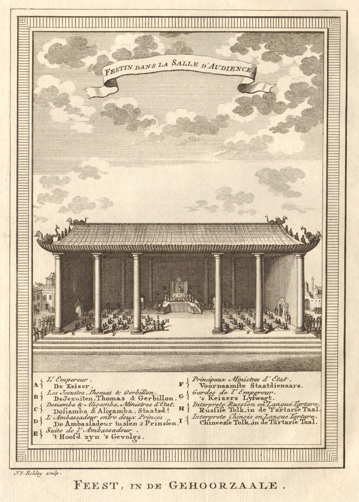 Associate Product 'Festin dans la Salle d'Audience'. Banquet, Forbidden City, Beijing. SCHLEY 1749