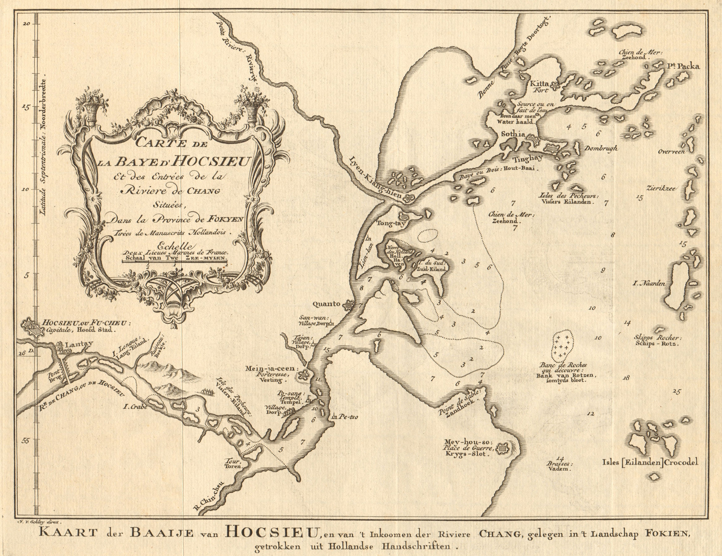 Associate Product 'Carte de la Baye d'Hocsieu'. Fuzhou, Fujian, China. BELLIN/SCHLEY 1749 map