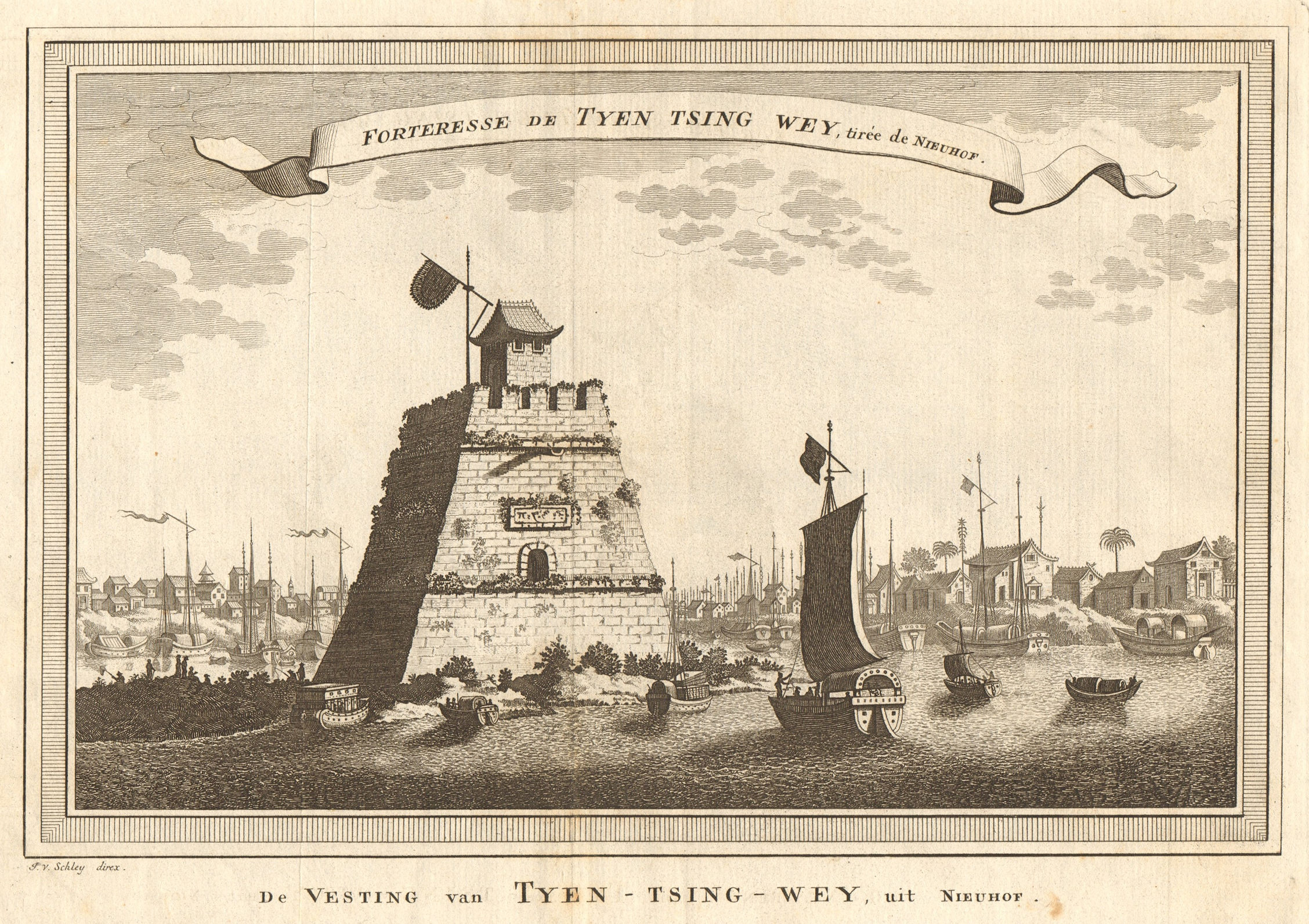 Associate Product 'Forteresse de Tyen-tsing-wey'. China. The fortress of Tianjin. SCHLEY 1749
