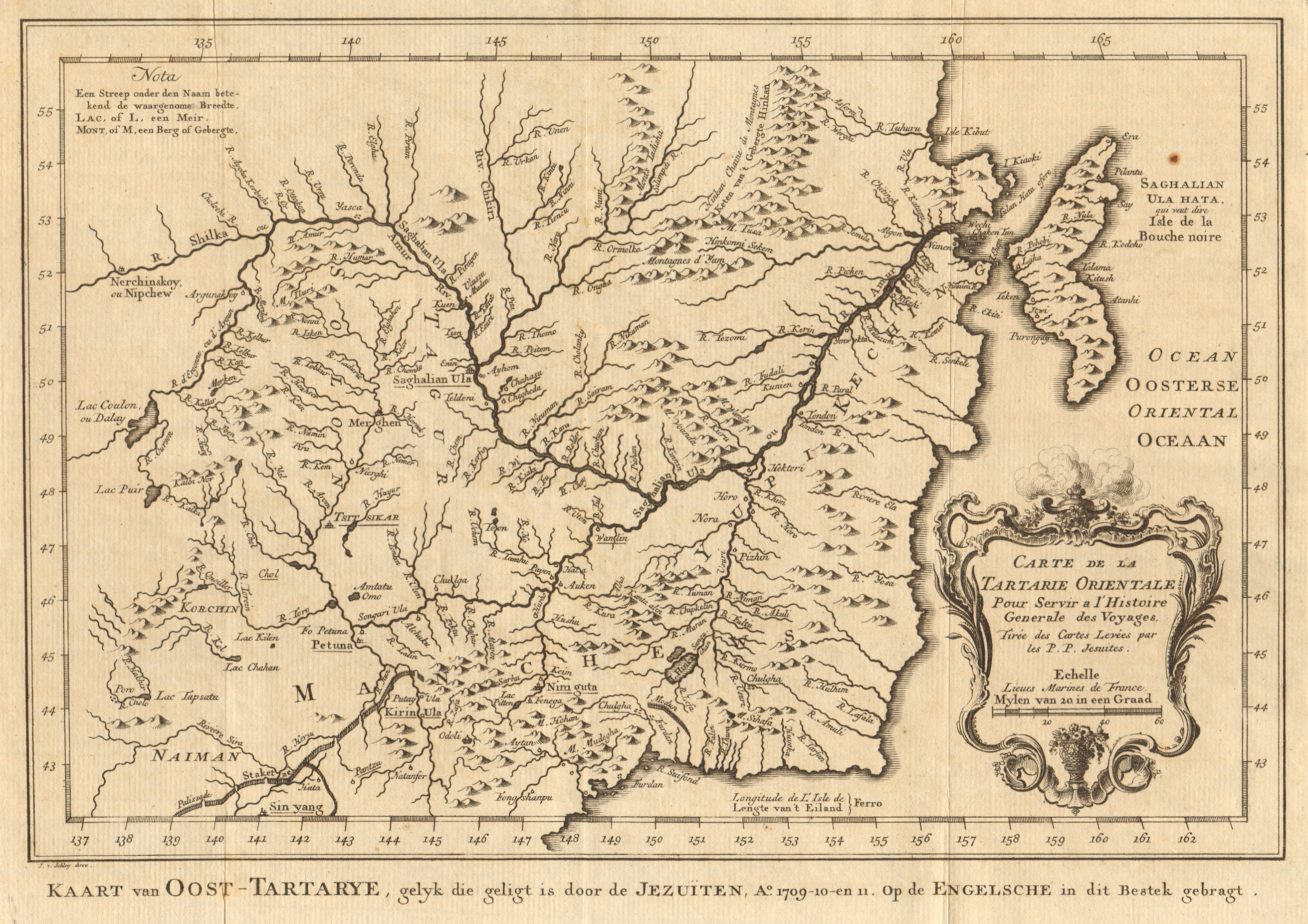 'Carte de la Tartarie Orientale'. Eastern Tartary. China. BELLIN/SCHLEY 1749 map