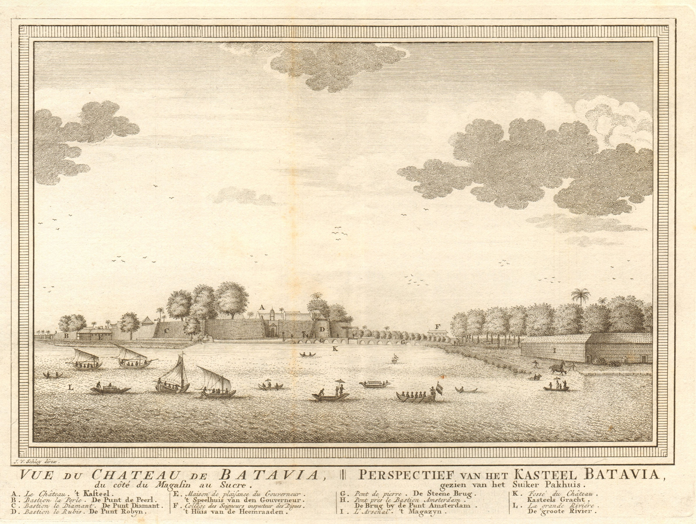 Associate Product 'Château de Batavia'. Castle. Dutch East Indies. Jakarta, Indonesia. SCHLEY 1753