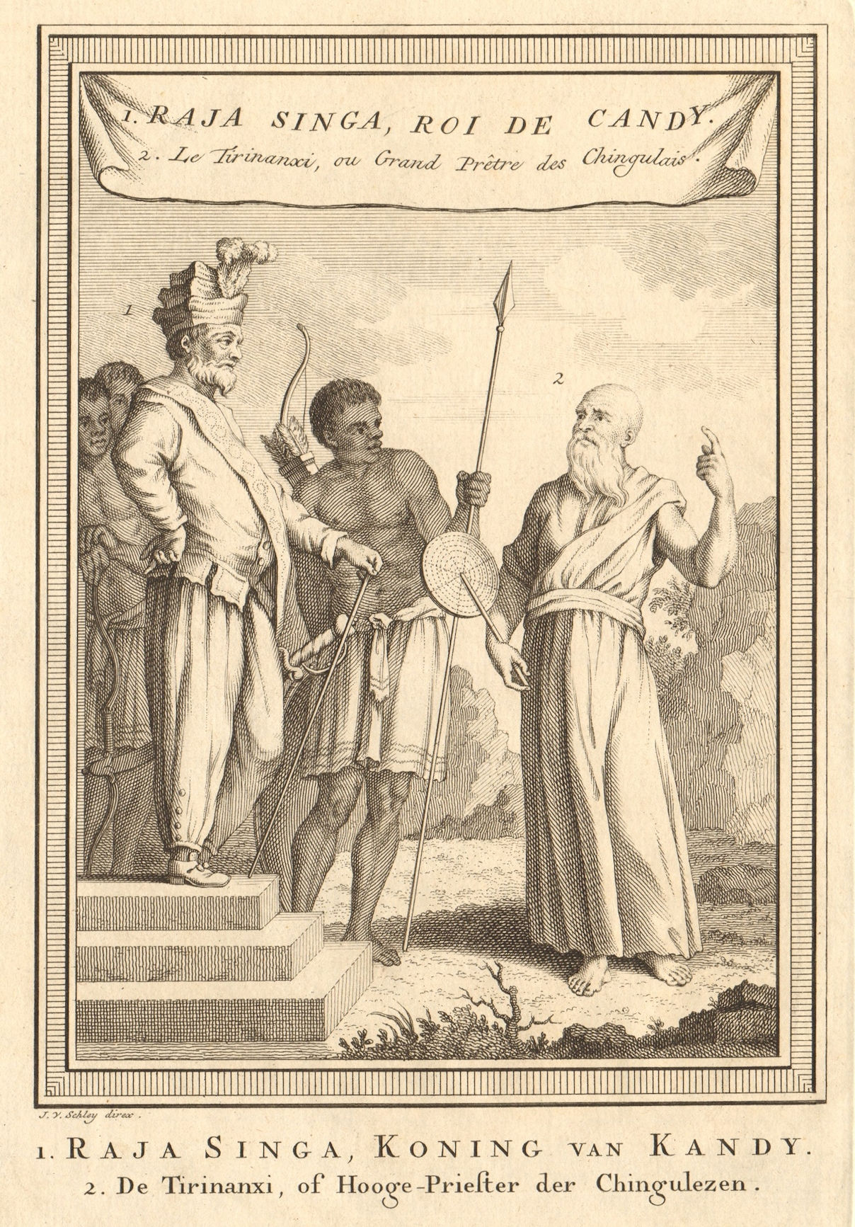 Sri Lanka. Kirti Sri Rajasinha, King of Kandy. Weliwita, Sangharaja. SCHLEY 1755