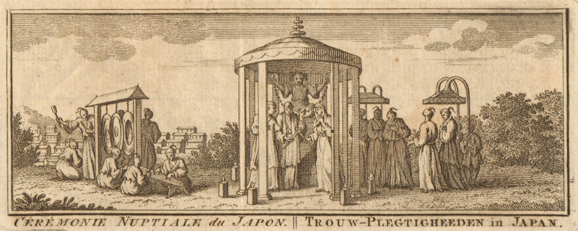Associate Product 'Cérémonie nuptiale du Japon'. Japan. Japanese wedding ceremony. SCHLEY 1756